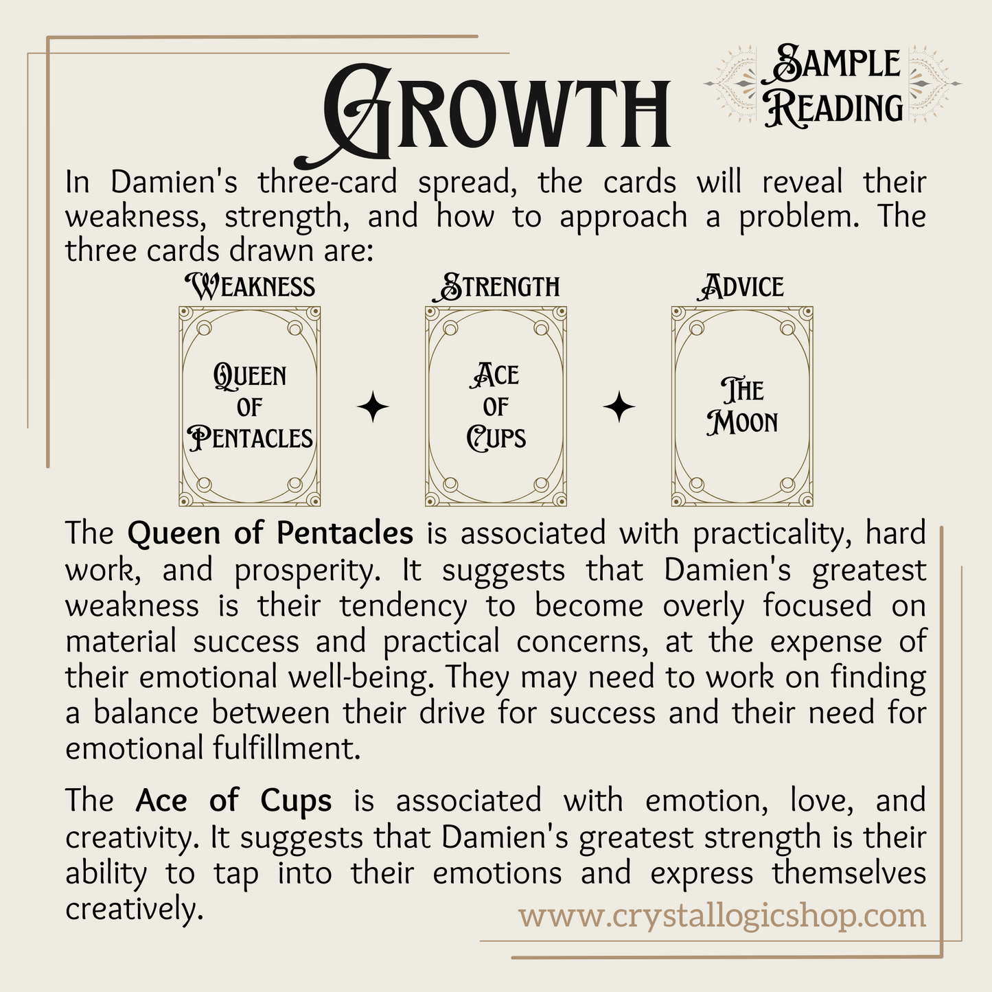 Growth Blind Tarot Reading 3 Cards