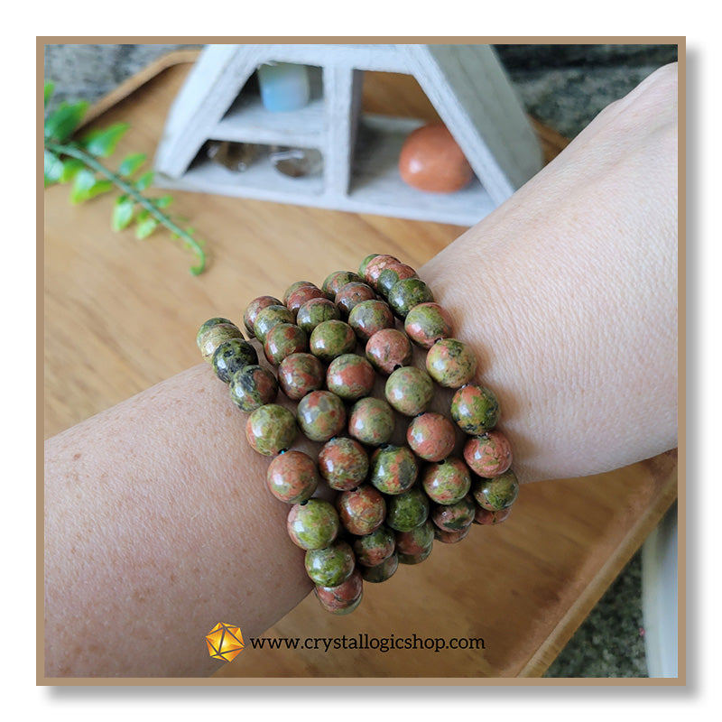 Unakite Bracelet (8mm)