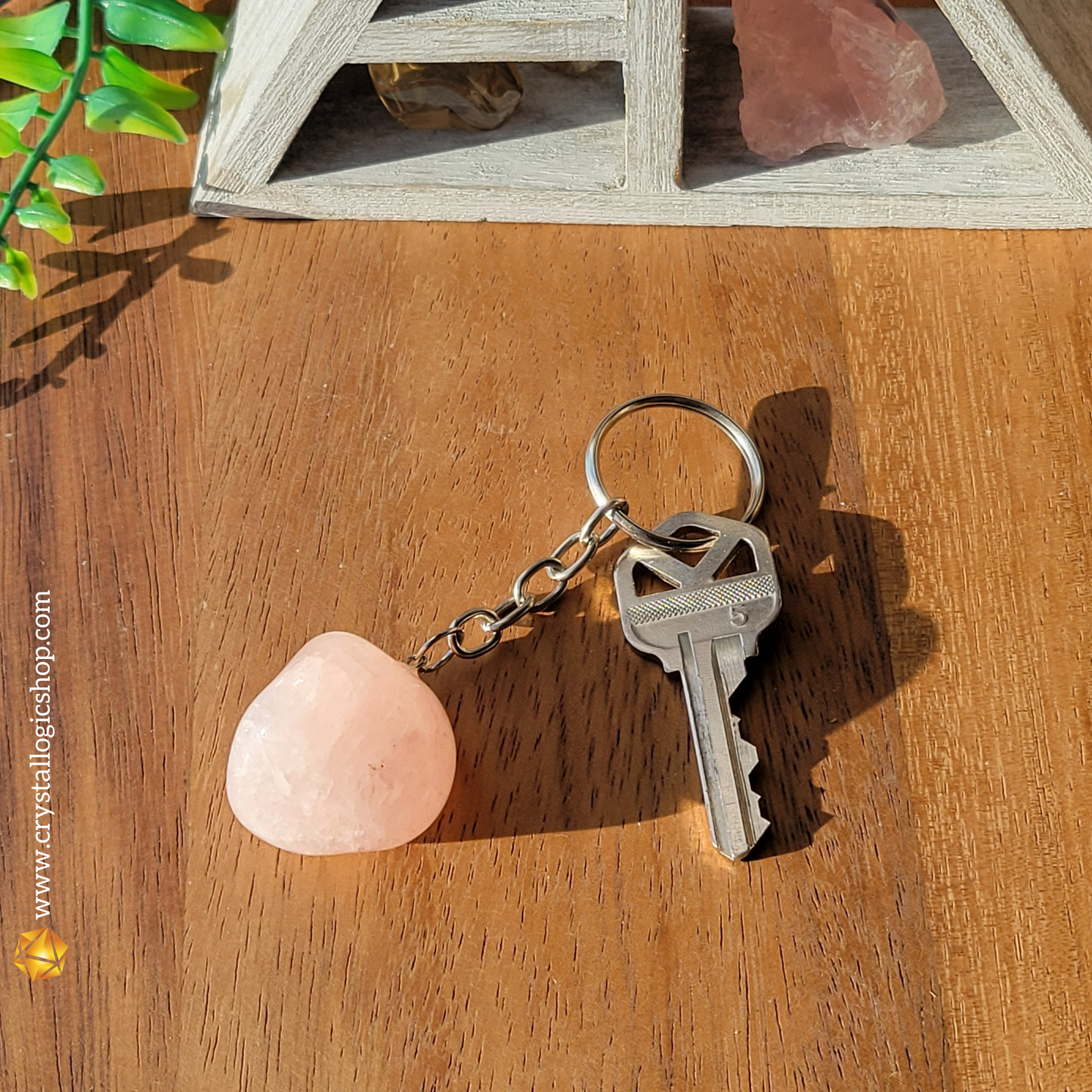 Rose Quartz Keychain
