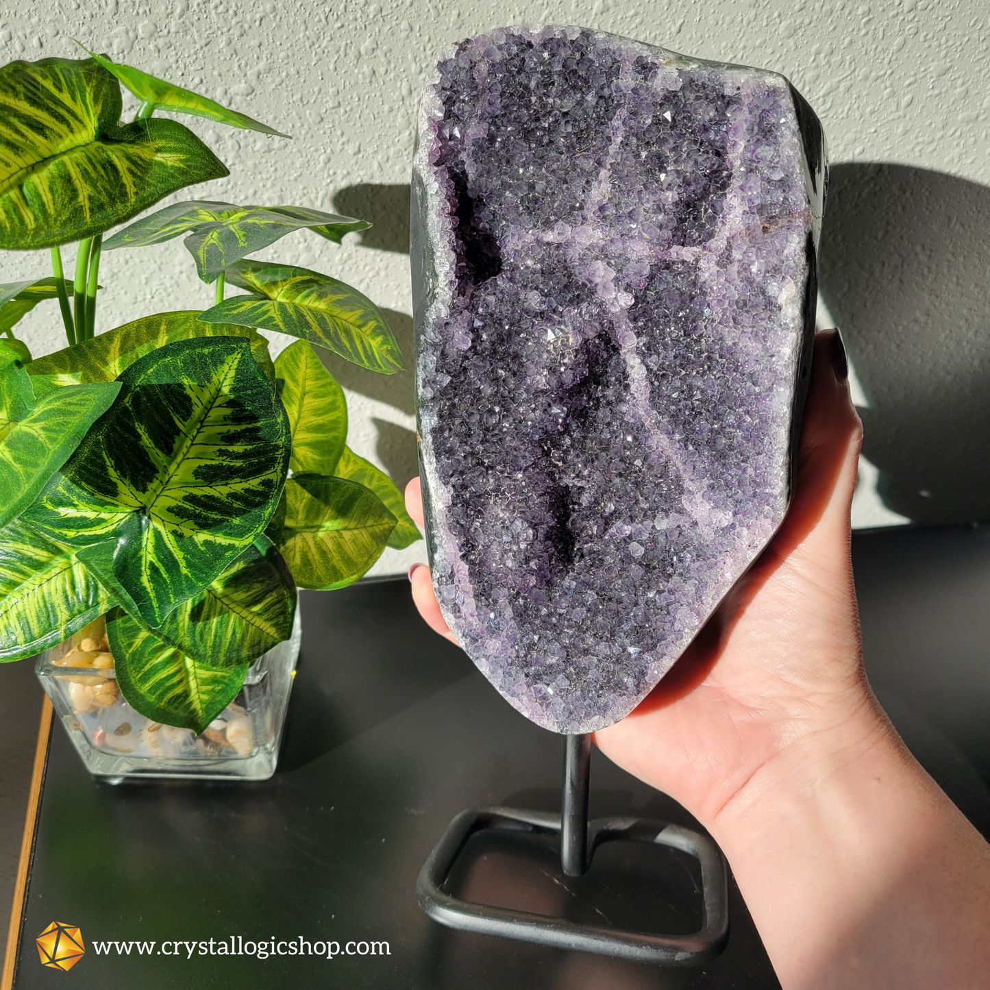Amethyst Cluster on a stand (Large)