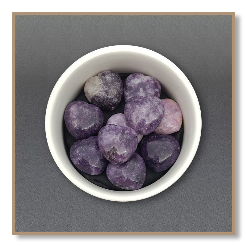Lepidolite Heart