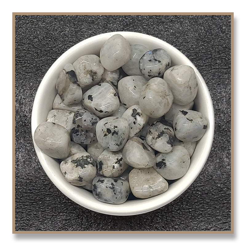 Rainbow Moonstone Tumbled Stone (for Grids)