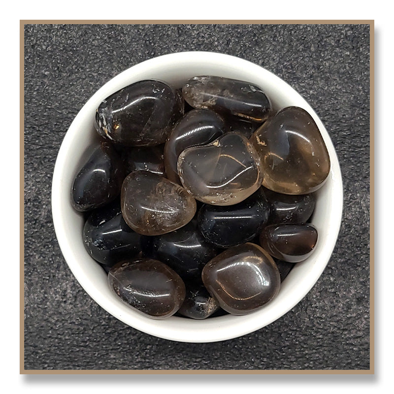 Smoky Quartz (Extra Grade) Tumbled Stone (for Grids)