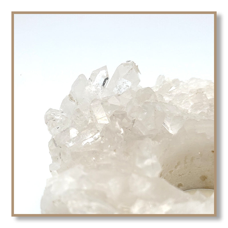 Clear Quartz Candleholder