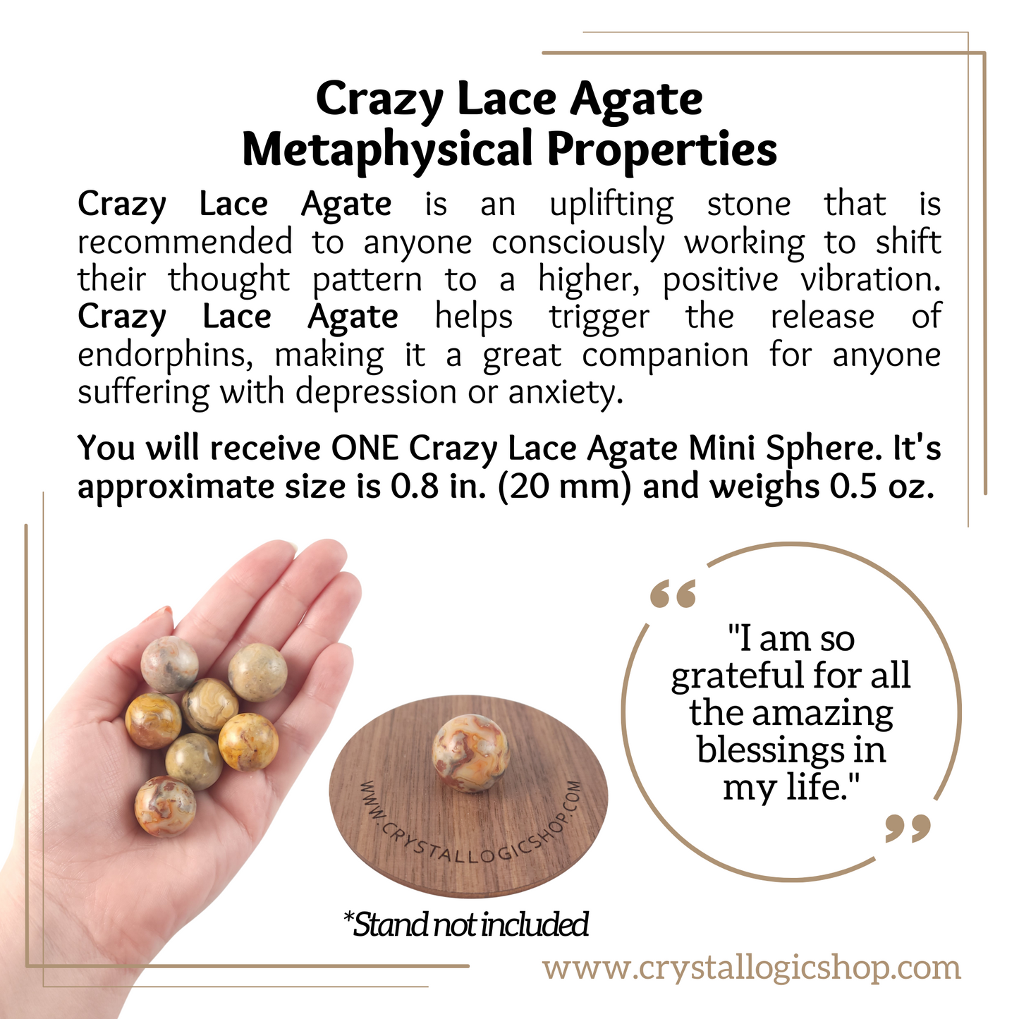 Crazy Lace Agate Sphere