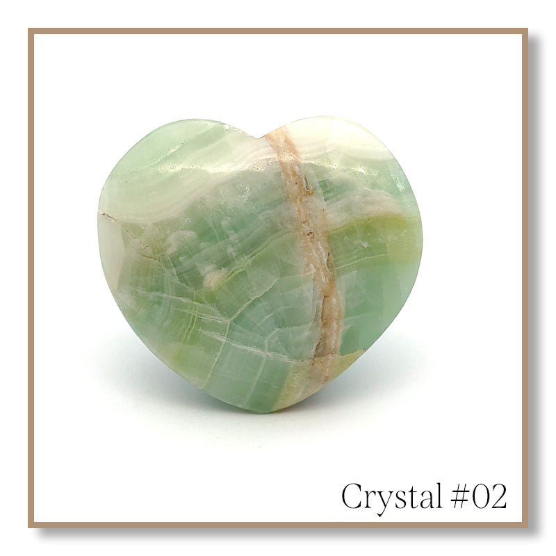 Pistachio Calcite Heart