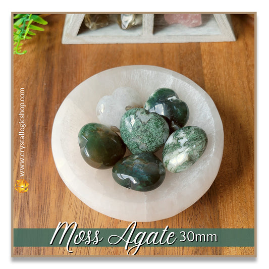 Moss Agate Heart