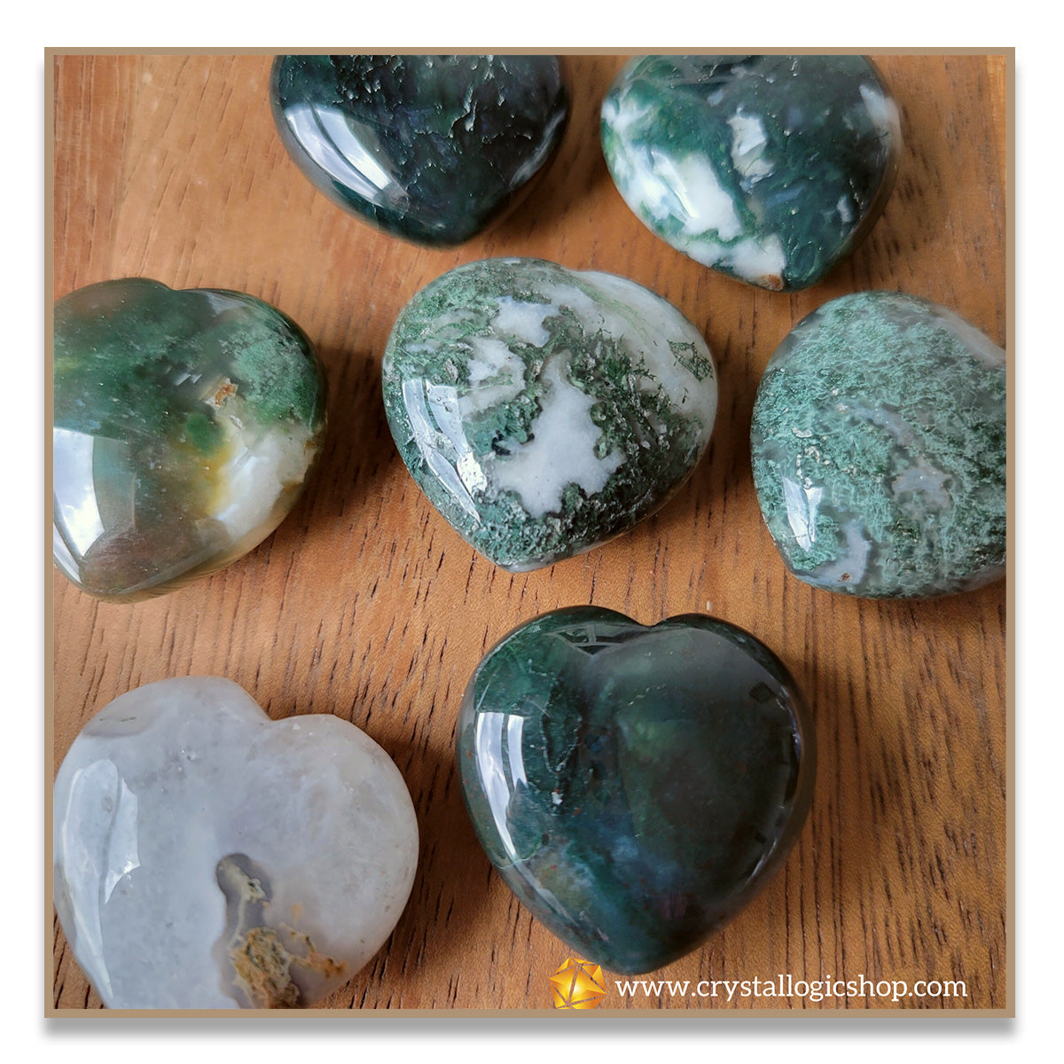 Moss Agate Heart
