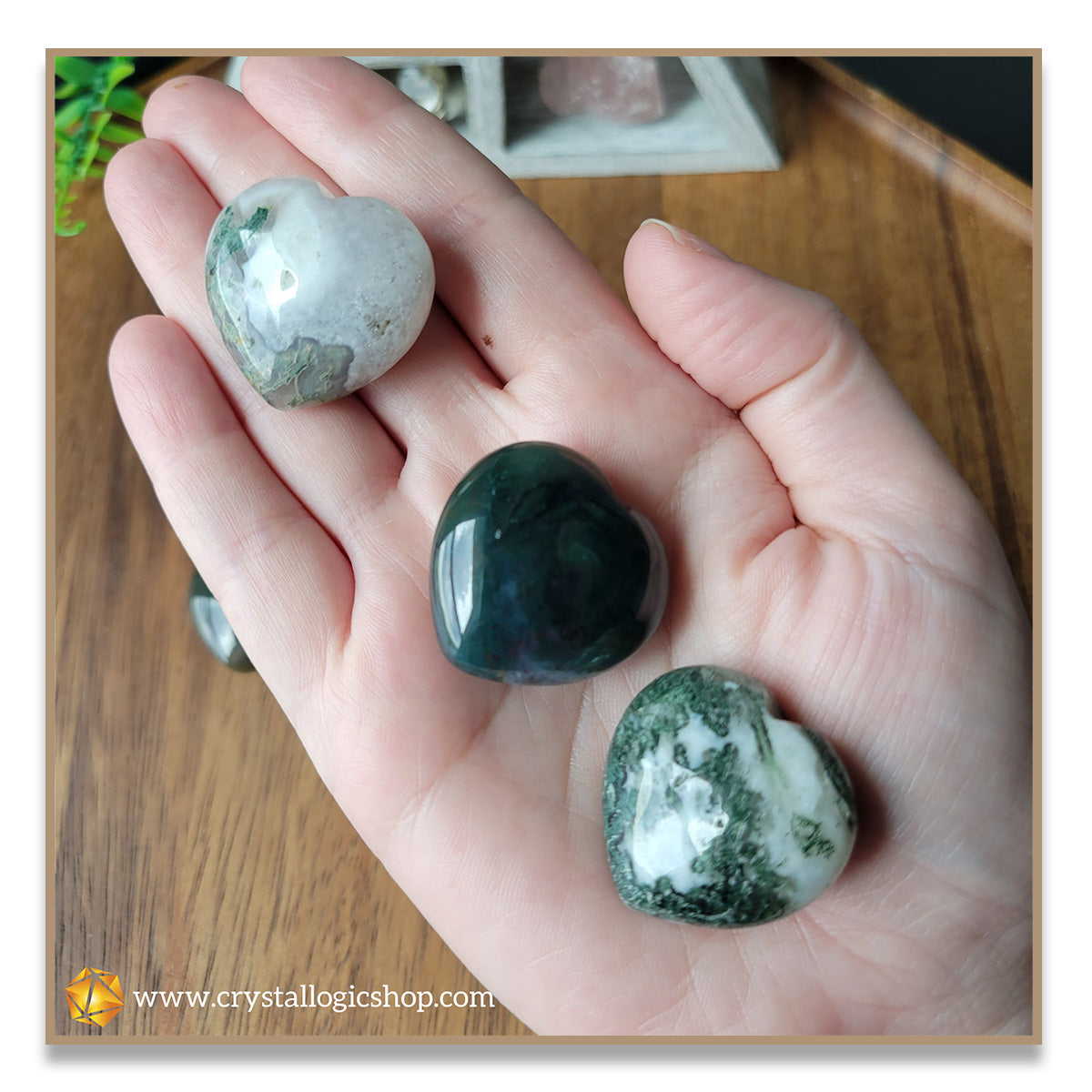 Moss Agate Heart