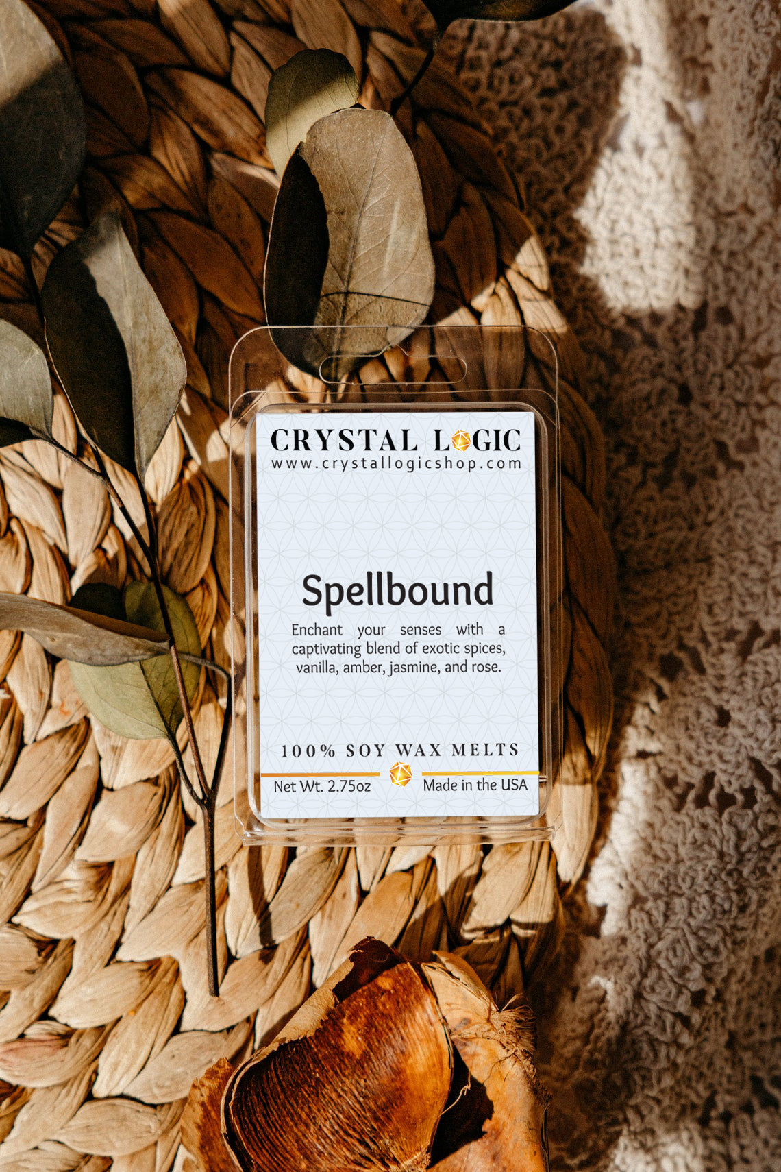 Soy Candle Wax Melts Crystal Logic Shop Spellbound Front