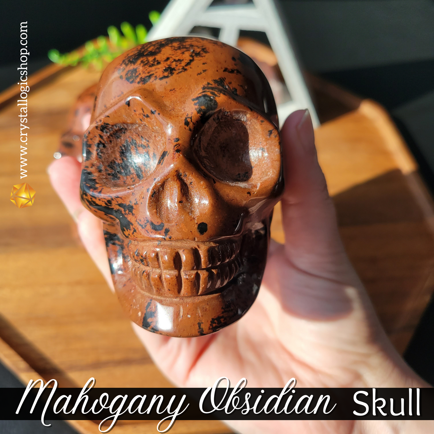 Mahogany Obsidian Skull