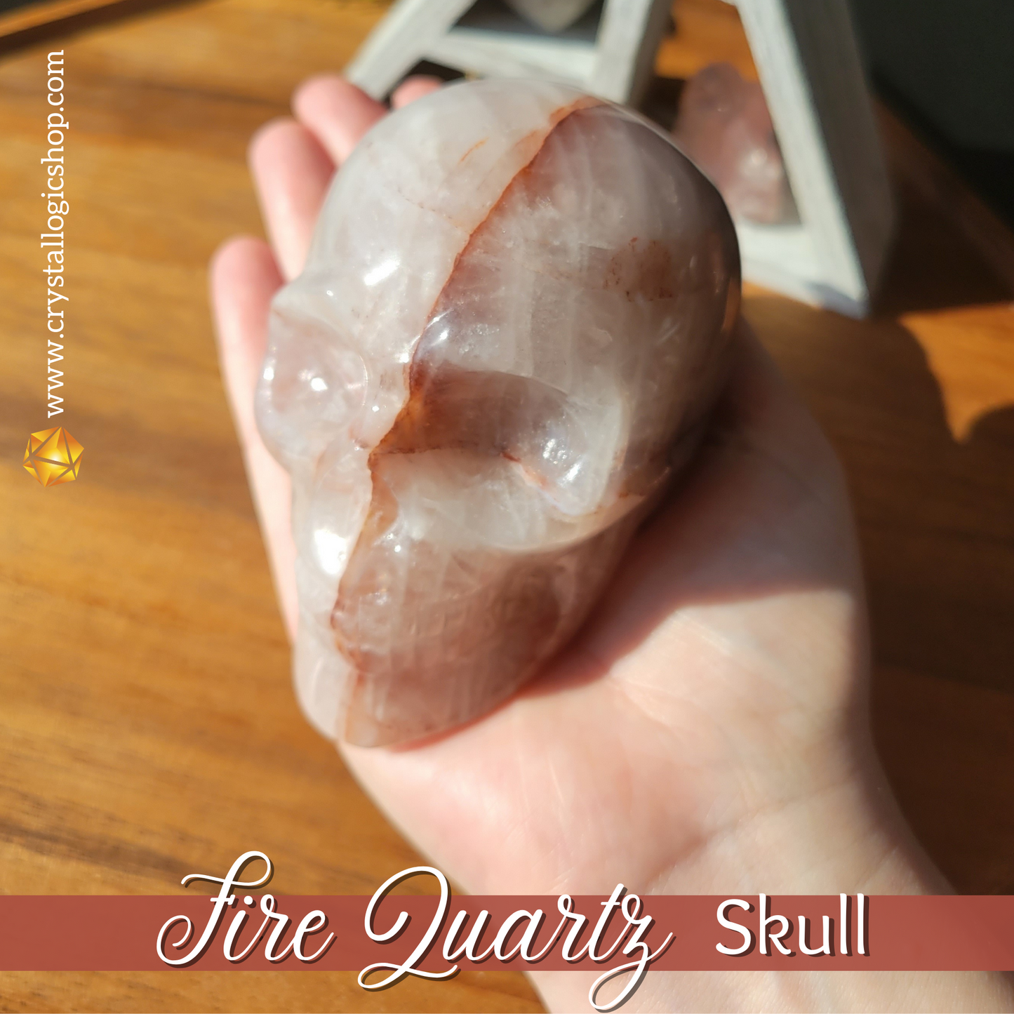 Fire Quartz Skull