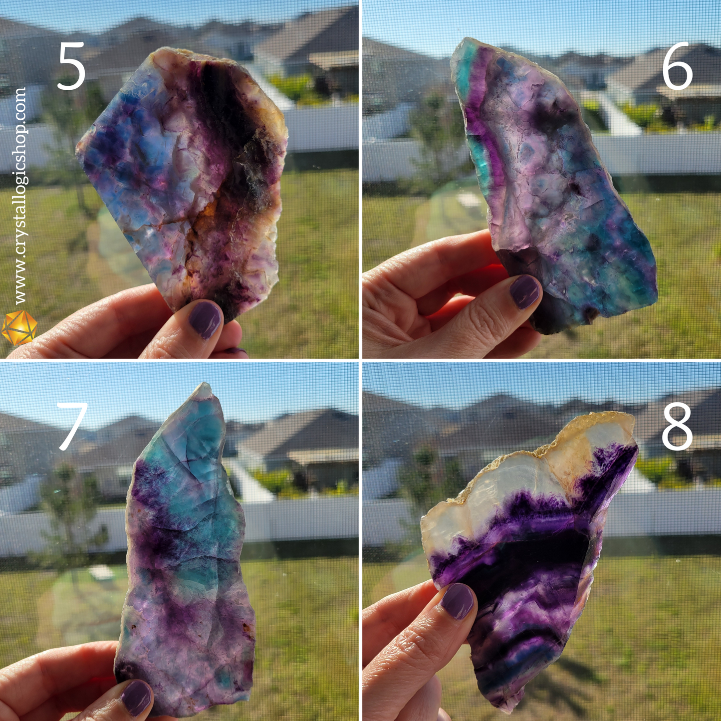 Rainbow Fluorite Slab