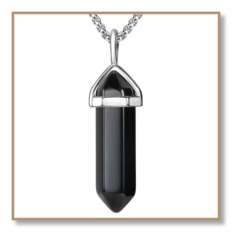 Black Obsidian Double-Terminated Necklace