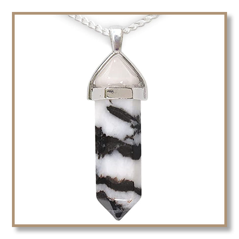 Zebra Jasper Double-Terminated Necklace