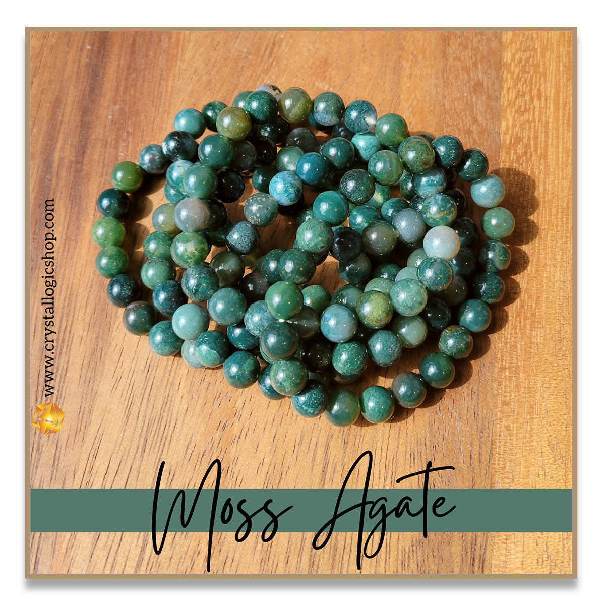 Moss Agate Bracelet (8mm)