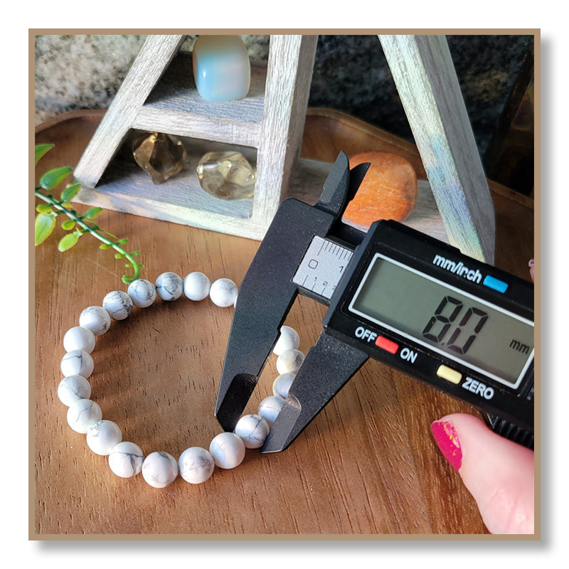 White Howlite Bracelet (8mm)