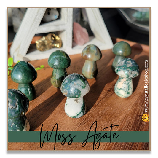 Moss Agate Mushroom