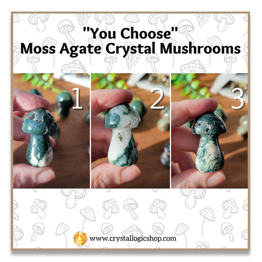 Moss Agate Mushroom