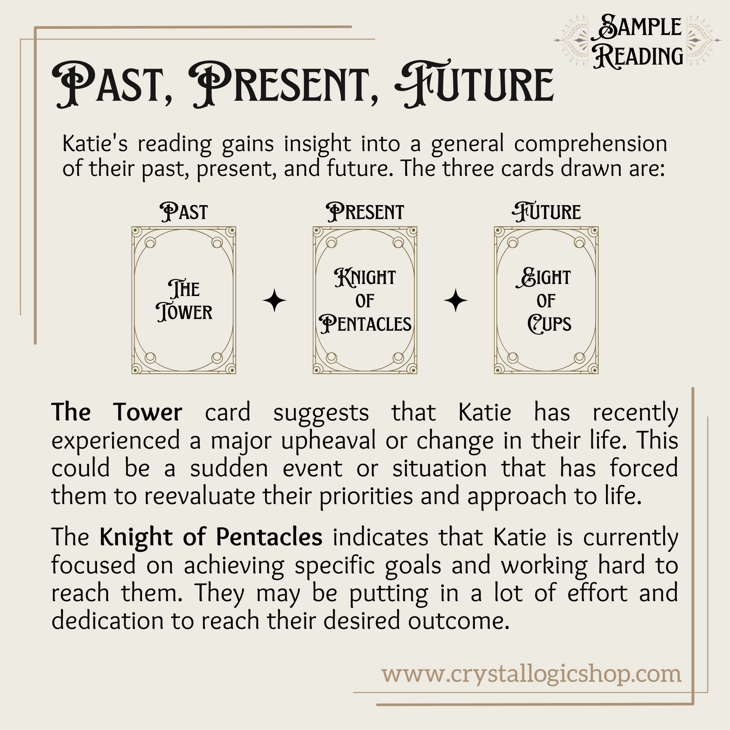 Past Present Future Blind Tarot Reading 3 Cards
