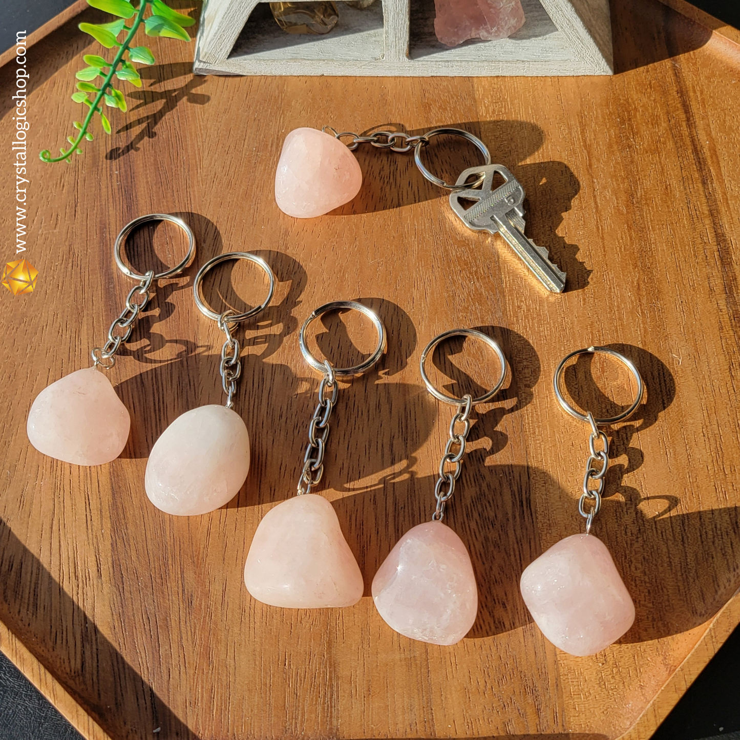 Rose Quartz Keychain