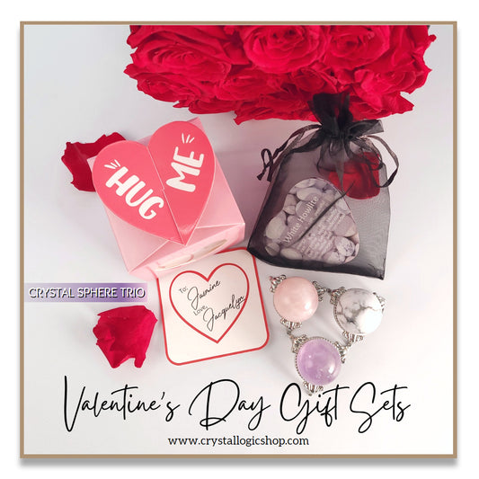 Personalized Valentine's Day Crystal Sphere Trio