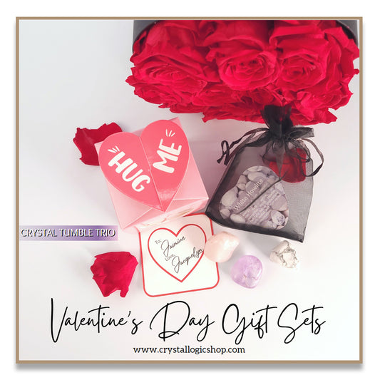 Personalized Valentine's Day Crystal Tumble Trio