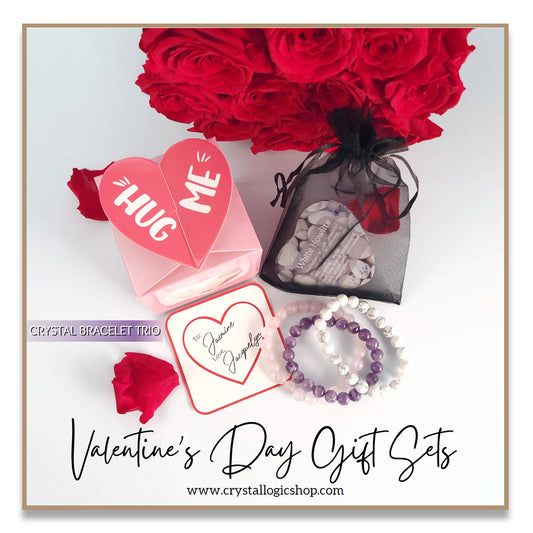 Personalized Valentine's Day Crystal Bracelet Trio