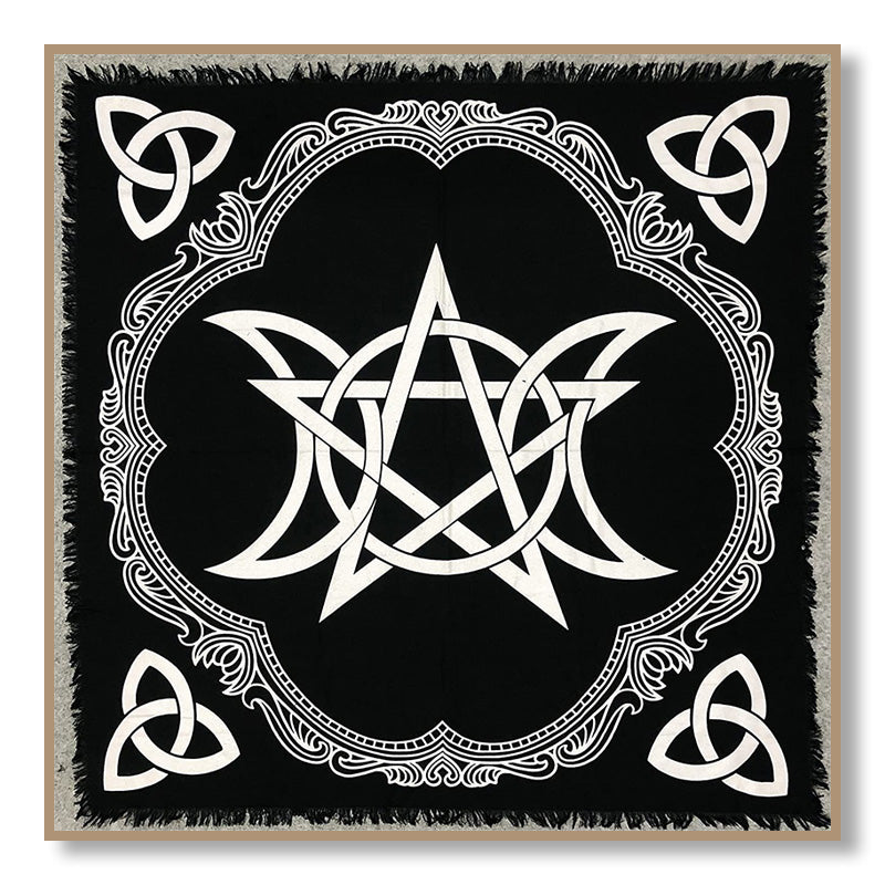 Altar Cloth - Triple Moon Pentacle
