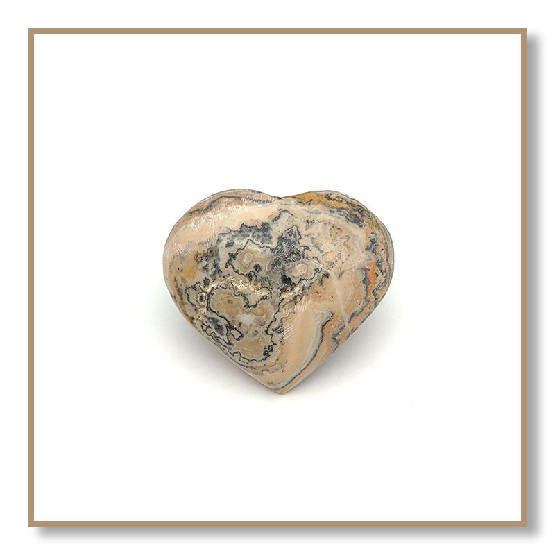 Black-Banded Bumble Bee Calcite Heart