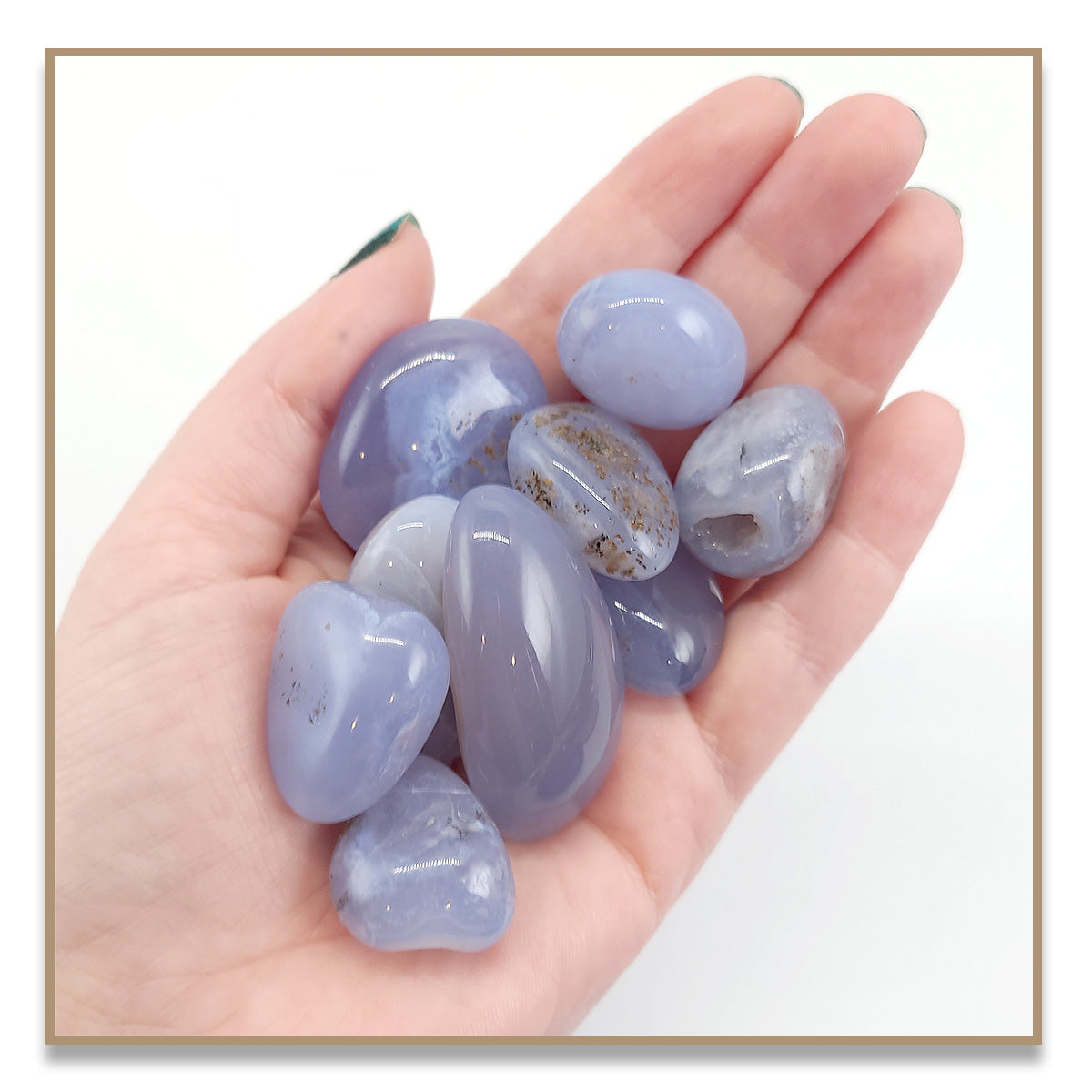 Blue Lace Agate Tumbled Stone