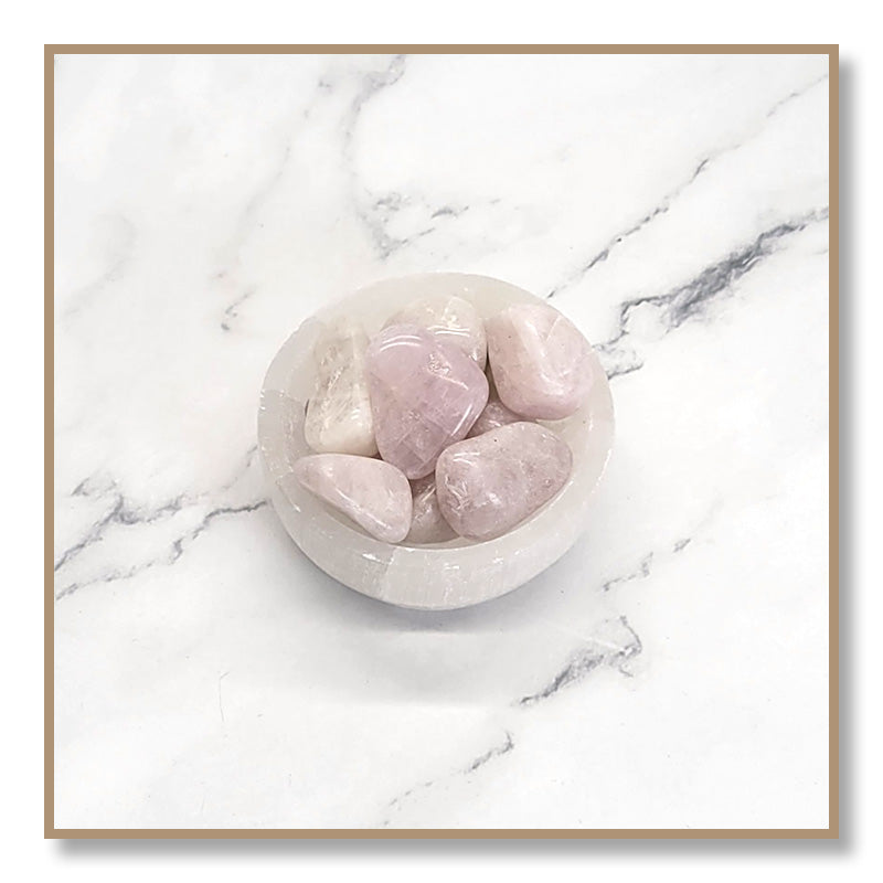 Kunzite Tumbled Stone (for Grids)