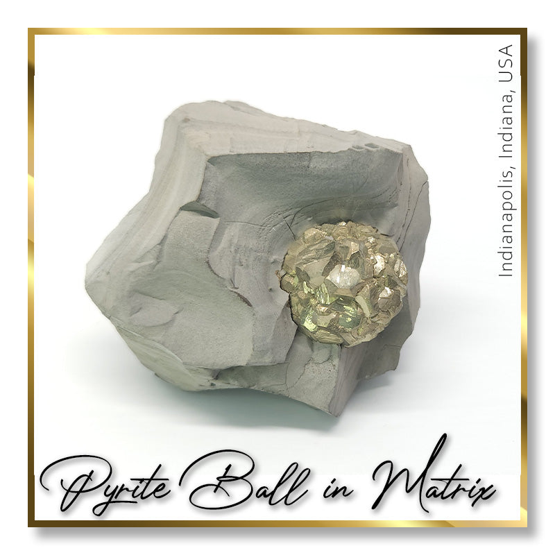 Pyrite Ball in Matrix