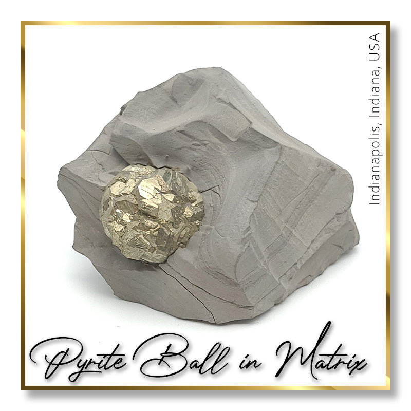 Pyrite Ball in Matrix