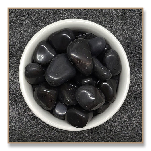 Black Tourmaline Tumbled Stone (for Grids)