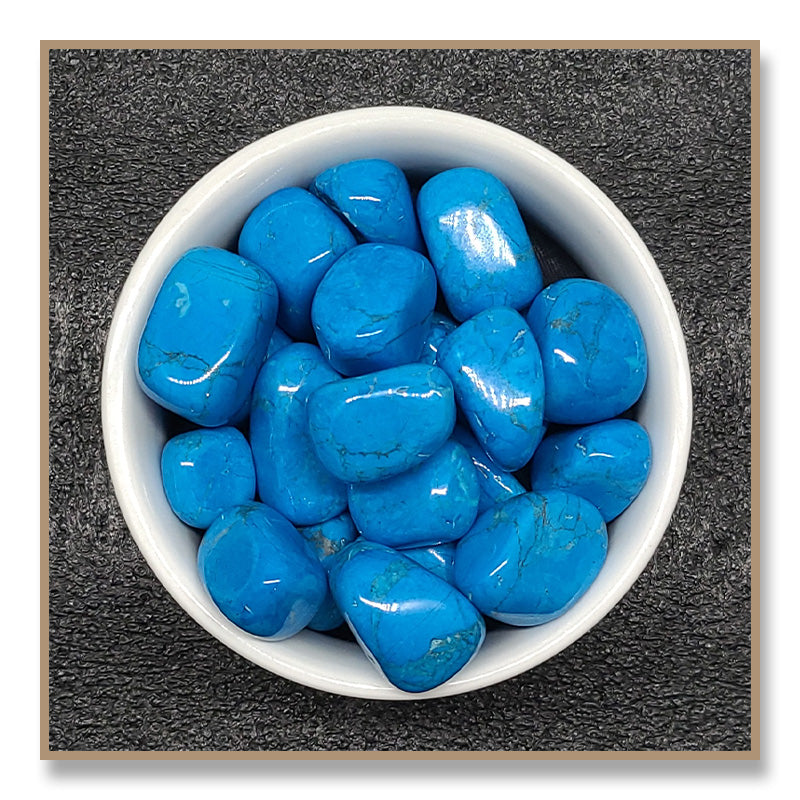 Blue Howlite Tumbled Stone – Crystal Logic Shop