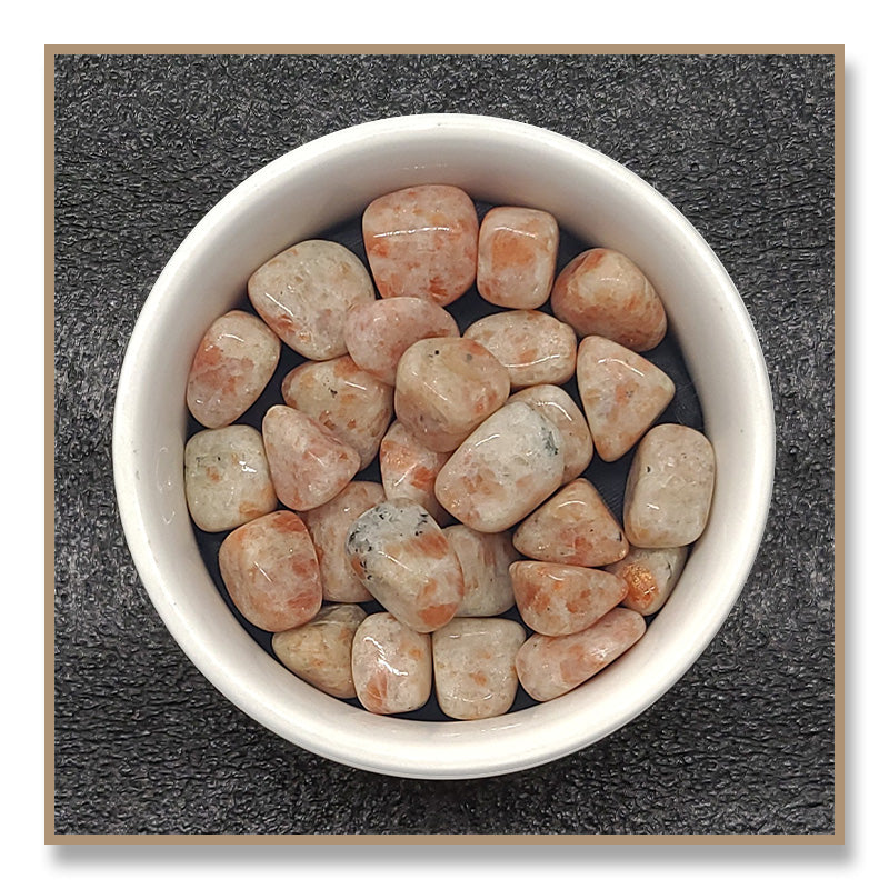 Sunstone Tumbled Stone (for Grids) – Crystal Logic Shop