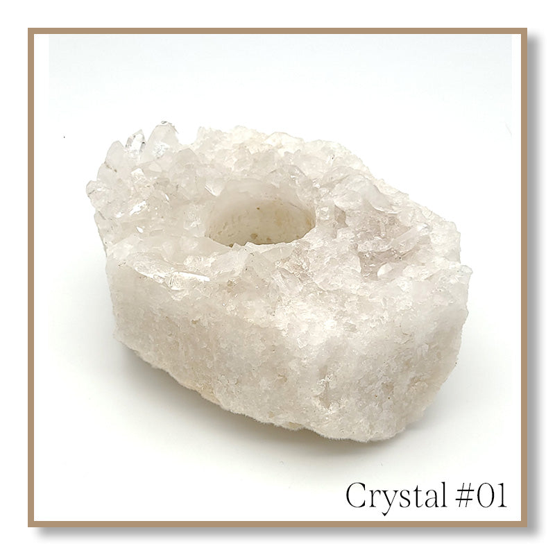 Clear Quartz Candleholder