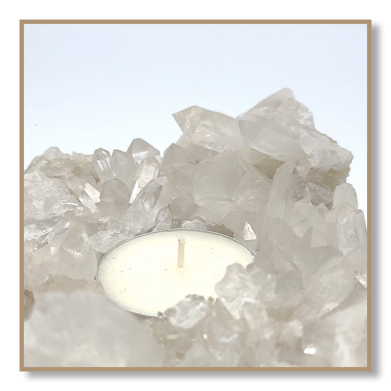 Clear Quartz Candleholder
