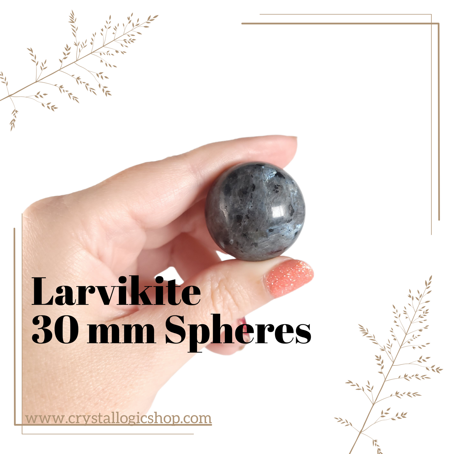 Larvikite Sphere