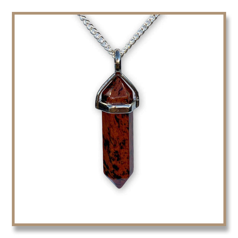 Mahogany Obsidian Double-Terminated Necklace