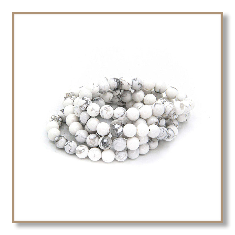 White Howlite Bracelet (8mm)