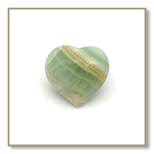 Pistachio Calcite Heart