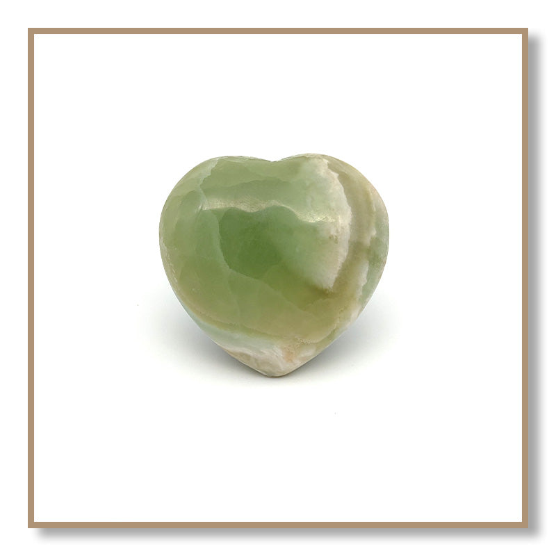 Pistachio Calcite Heart