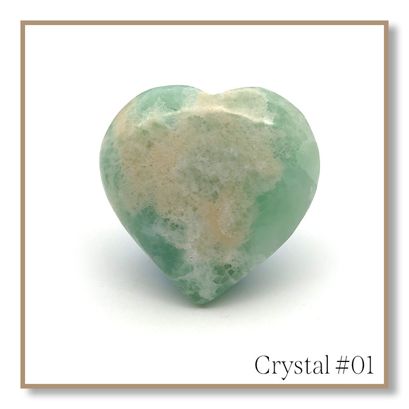 Pistachio Calcite Heart