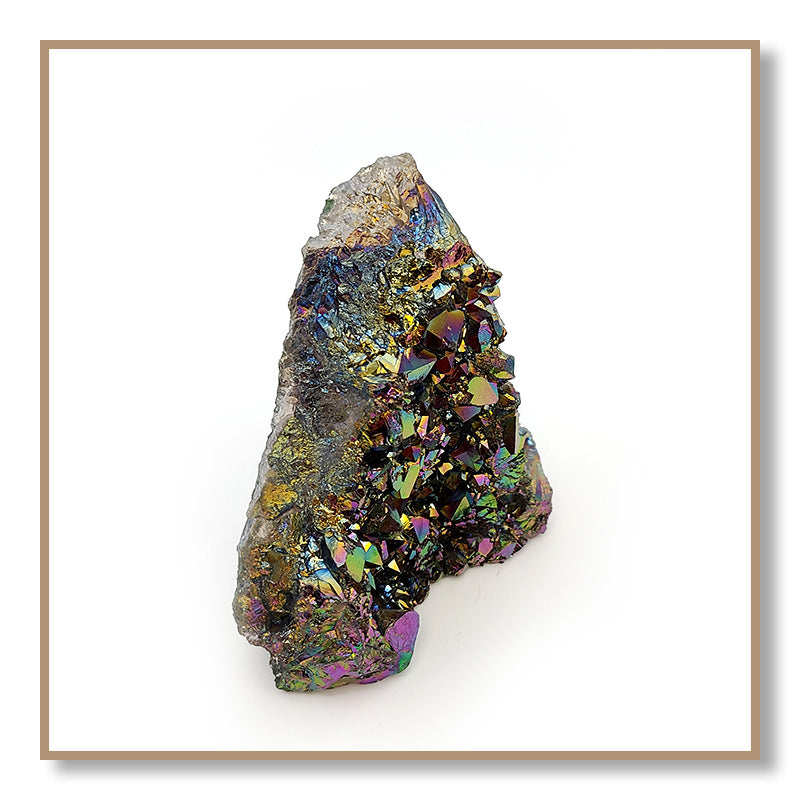 Rainbow Aura Amethyst Cluster