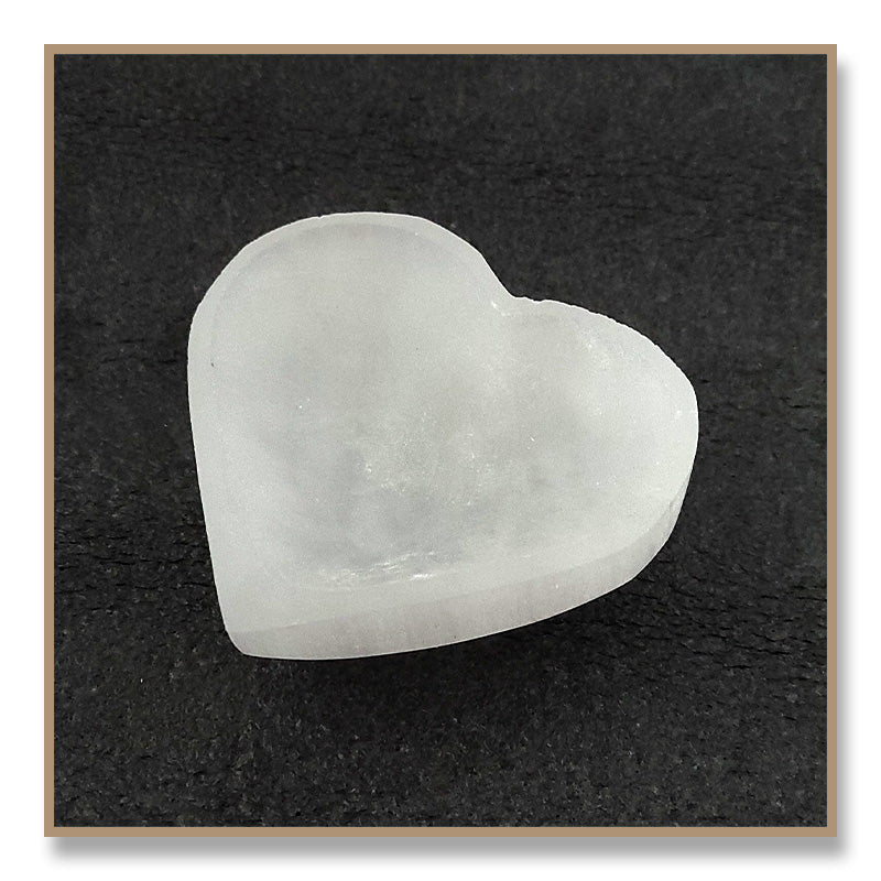 Selenite Charging Bowl - Heart (4.5 in.)